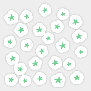 Dreamy stars in green Sticker